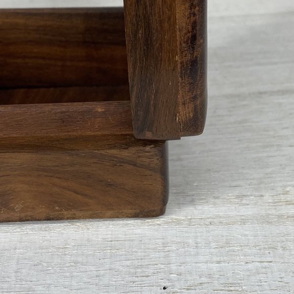 Vintage Archana Crafts Hand Made In India Wooden Jewelry Recipe Keepsake Box EUC - Picture 6 of 10